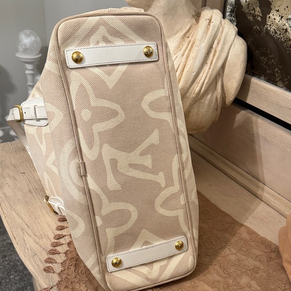 Louis Vuitton Tahitienne Cabas PM Monogram Canvas White Leather - Picture 10 of 16
